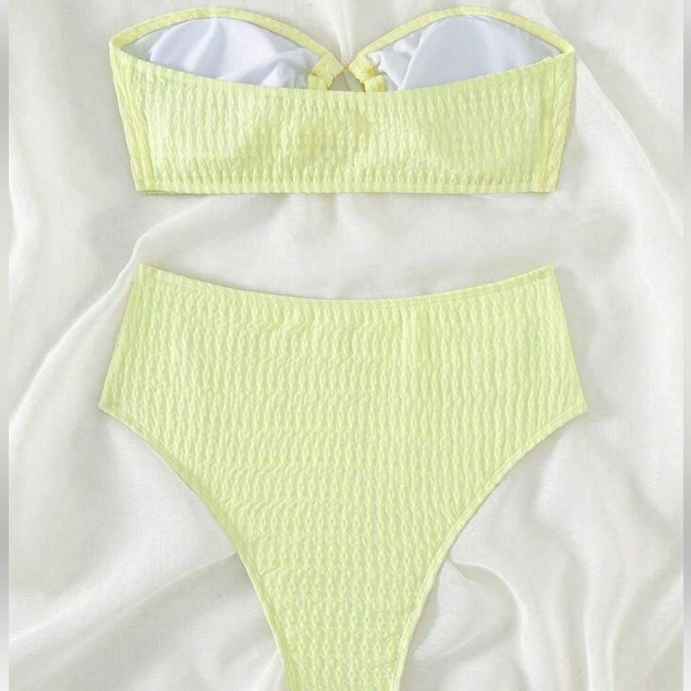 Yellow Textured Bikini Set - Picture 2 of 7